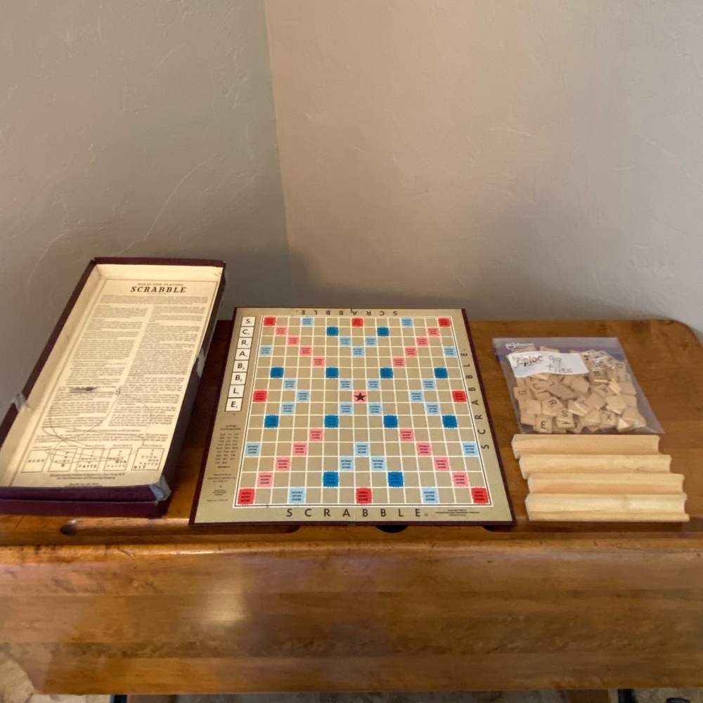 Scrabble Crossword Board Game By Selchow & Righter Vintage